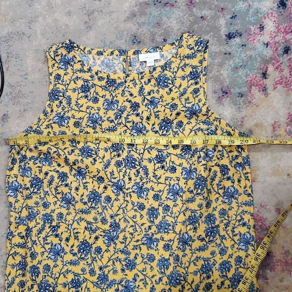 J. Jill 100% Linen Floral Print Dress with Pockets & Free Black Linen Top - Picture 9 of 16